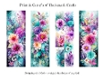 Abstract Pretty Floral 2x6 Bookmarks Printable s18