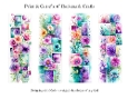 Abstract Pretty Floral 2x6 Bookmarks Printable s20