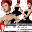 Beautiful Ballerina Dancer in Black Color Dress Poser Graphics