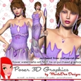Female Elf Fantasy Poser Graphics package 1