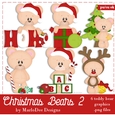Christmas 2 - Marshmallow Teddy Bears Clip Art Graphics