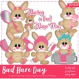 Bad Hare Day Bunny Clip Art Graphics