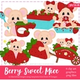 Berry Sweet - Mice Clip Art Graphics