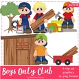 Boys Only Clip Art