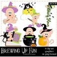 Brewing Up Some Fun - Mice Clip Art Graphics