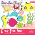 Deep Sea Fun - Marshmallow & Honey Teddy Bears Clip Art Graphics