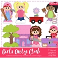 Girls Only Club Clip Art