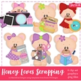 Loves Scrapbooking - Honey Teddy Bear Clip Art Graphics