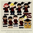 I Did It Black & Dark Red Gowns - Graduation Clip Art