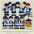 I Did It Blue Gowns - Graduation Clip Art