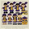 I Did It Purple & Gold Gowns - Graduation Clip Art