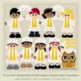I Did It White & Golden Gowns - Graduation Clip Art