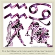 Astrology Zodiac Shapes & Symbol Graphics - Purple set 1