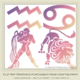 Astrology Zodiac Shapes & Symbol Graphics - Multi Colors set 5