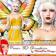 Golden Female Fairy Poser Graphics