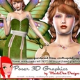 Nature Green Female Fairy Poser Graphics