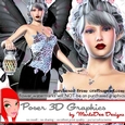 Black & Silver Female Fairy Poser Graphics