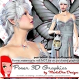 Elegant Nature Grey Female Fairy Poser Graphics