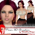 Auburn Hair Gypsy Woman Poser Graphics