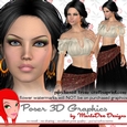 Black Hair Gypsy Woman Poser Graphics