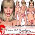 Summer Sexy Hibiscus Pattern Bikini Woman Poser Graphics