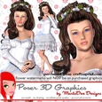 Cherry Blossom Girl in a White Dress Poser Graphics