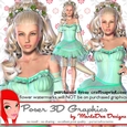 Cherry Blossom Girl in a Mint Green Dress Poser Graphics