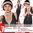 Retro 1920s Classy Woman Style Poser Graphics