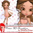 Cute Cookie Character Summer Fairy Poser Graphics 
