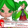 Cute Cookie Character Ladybug Fairy Poser Graphics pkg1