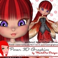 Cute Cookie Character Ladybug Fairy Poser Graphics pkg2
