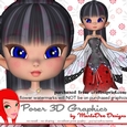 Cute Cookie Character Ladybug Fairy Poser Graphics pkg3