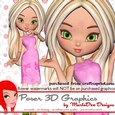Pretty Cookie Girl Character - Pink Color Dress