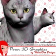Silver Mau Cat Poser Graphics