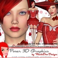 Victorian Sweet Peach Girl Poser Graphics set 1
