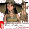 Halloween Witch Girl Poser Graphics set 3