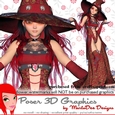 Halloween Witch Girl Poser Graphics set 5