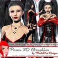 Gothic Halloween Witchery Poser Tube Graphics set 3