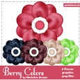 Berry Colors Flower Graphics set 1