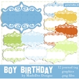 Boys Birthday Colors Digital Journal Tags