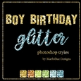Boys Birthday Colors Glitter Photoshop Styles