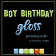 Boys Birthday Colors Gloss Photoshop Styles