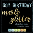 Boys Birthday Colors Marlo Glitter Photoshop Styles