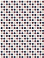 Taupe, Dark Red & Navy Blue Polka Dots on White Digital A4 Paper Background