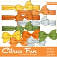 Citrus Fun Colors Digital Bows pkg 2