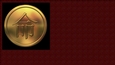 Asian Coin Destiny on Dark Red Background