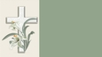 Cross with Easter Lillies Background