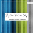 By the Waters Edge Colors Digital Cardstock Paper Backgrounds