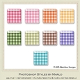 Easter Colors Gingham Gloss Photoshop Styles