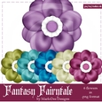 Fantasy Fairytale Colors - Flower Graphics pkg 1